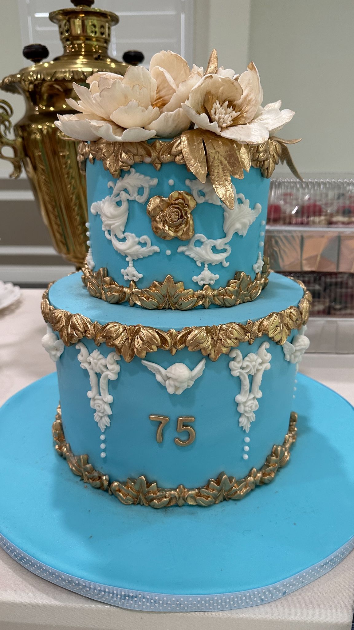 Beautifully decorated cake for a special occasion.