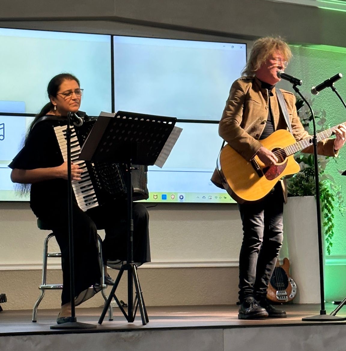 Musician performing live at the event.